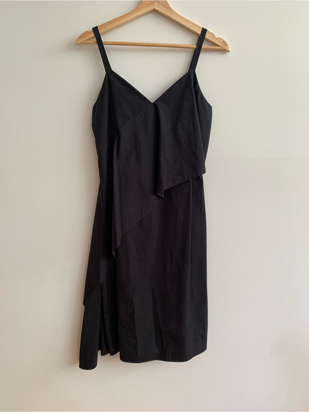 Jil Sander Black Asymmetric Midi Dress